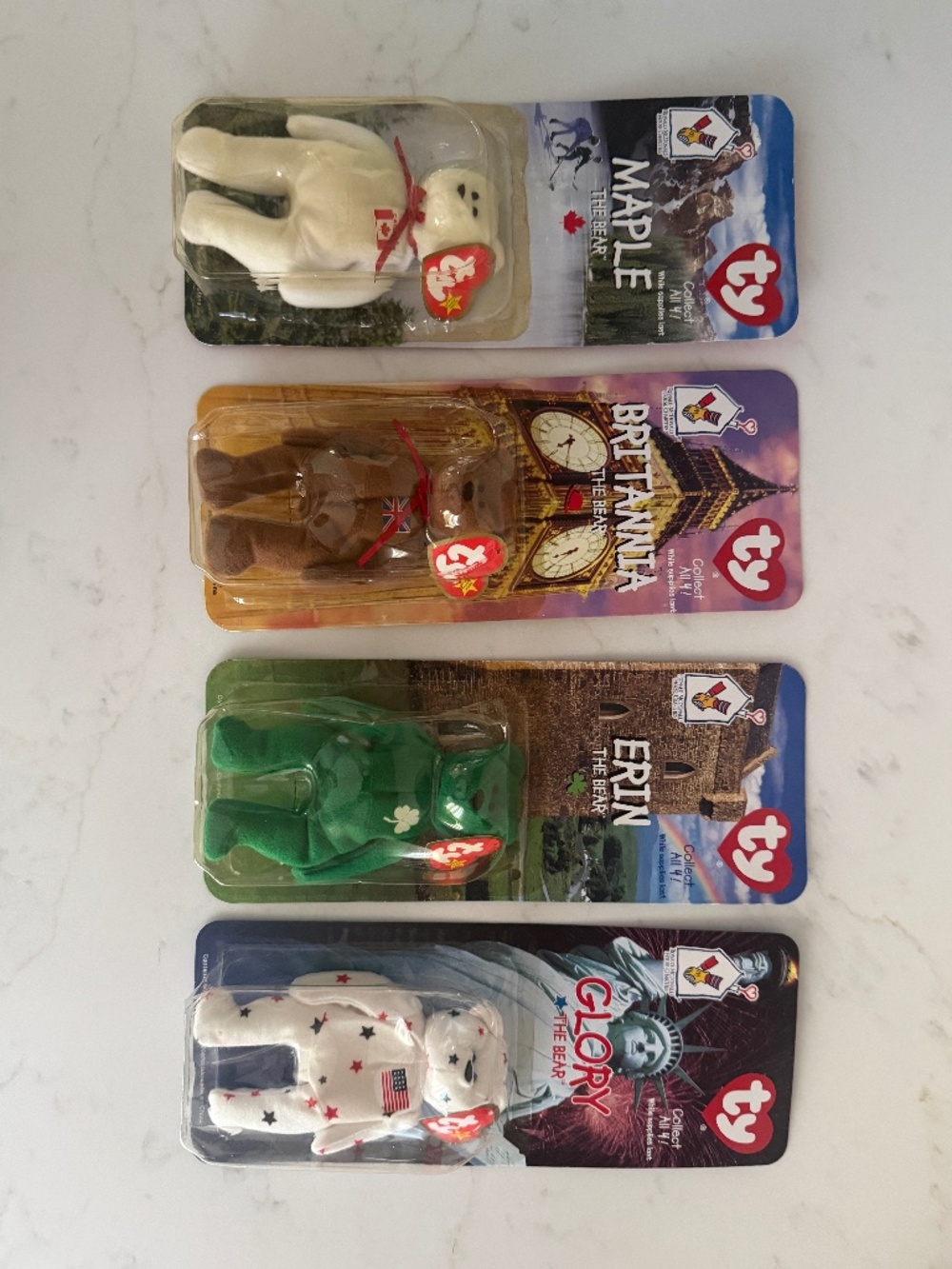 Full Set McDonalds Ty Teenie Beanies International Bears